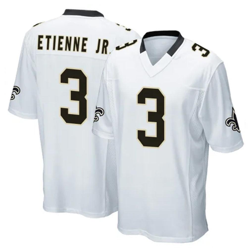 NO.Saints #3 Travis Etienne Jr. Player White Home Game Ddoa Stitched Jerseys