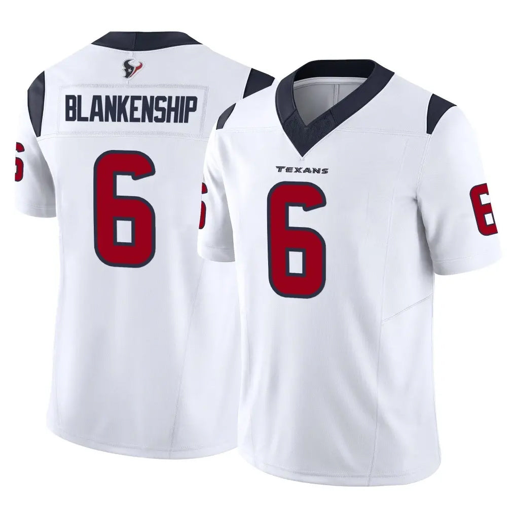 H.Texans #6 Reed Blankenship Player White Limited Vapor F.U.S.E. Home Game Ddoa Stitched Jerseys