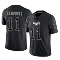 P.Eagles #11 Jihaad Campbell Player Black Reflective Limited Home Game Ddoa Stitched Jerseys