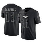 P.Eagles #11 Jihaad Campbell Player Black Reflective Limited Home Game Ddoa Stitched Jerseys