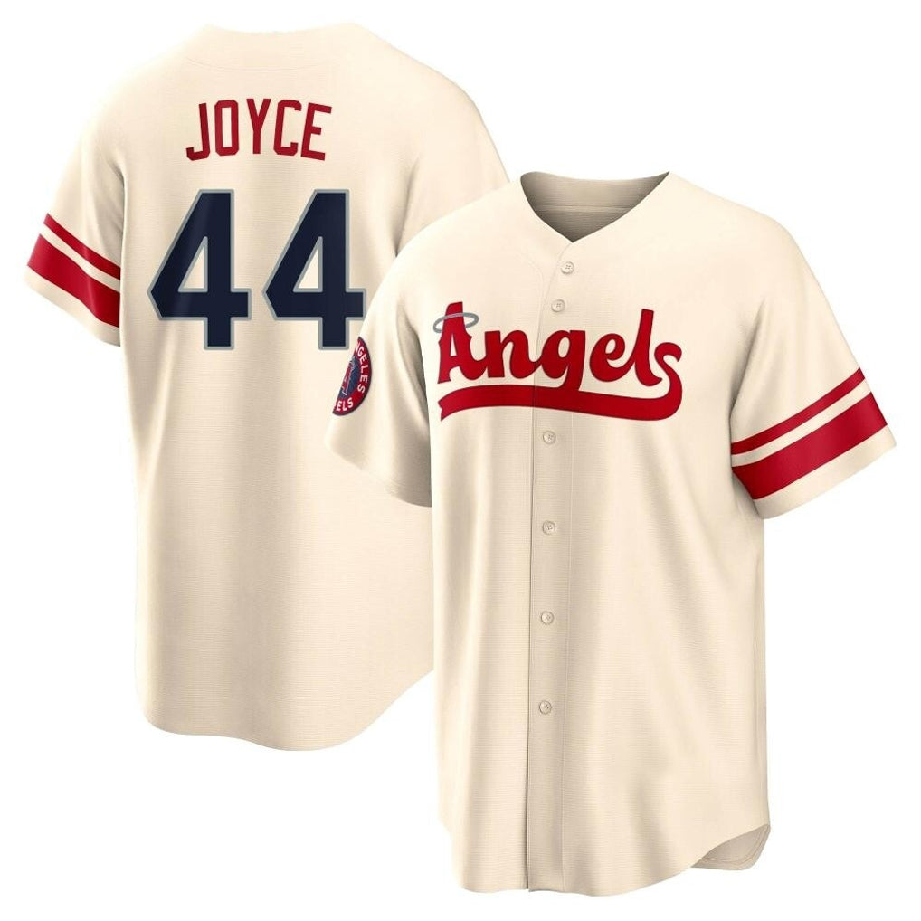 LA.Angels #44 Ben Joyce Player Cream City Connect Home Ddoa Stitched Jerseys