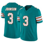 M.Dolphins #3 Chris Johnson Player Aqua Limited Alternate Vapor F.U.S.E. Home Game Ddoa Stitched Jerseys