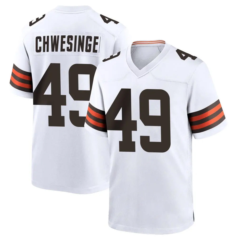 C.Browns #49 Carson Schwesinger Player White Home Game Ddoa Stitched Jerseys