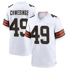 C.Browns #49 Carson Schwesinger Player White Home Game Ddoa Stitched Jerseys