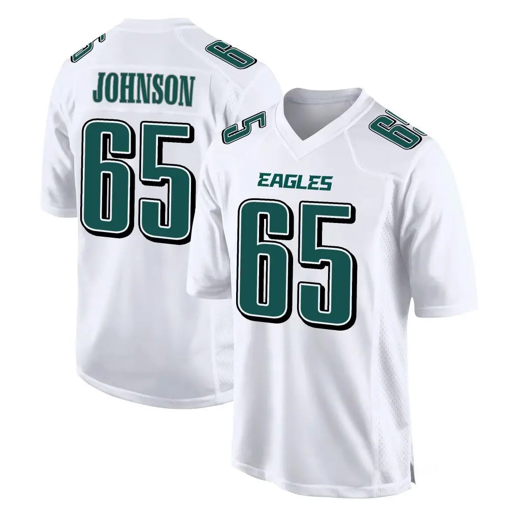 P.Eagles #65 Lane Johnson Player White Tundra Fashion Home Game Ddoa Stitched Jerseys