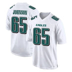 P.Eagles #65 Lane Johnson Player White Tundra Fashion Home Game Ddoa Stitched Jerseys