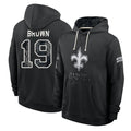NO.Saints #19 Barion Brown Player 2026 Black Logo Pullover Hoodies Limited Game Ddoa Stitched Jerseys