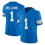 D.Lions #1 Jameson Williams Player Blue Limited Vapor F.U.S.E. Alternate Home Game Ddoa Stitched Jerseys