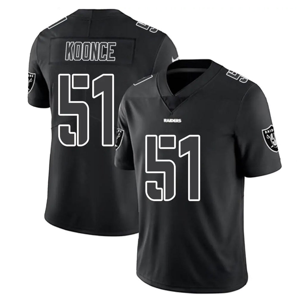 LV.Raiders #51 Malcolm Koonce Player Black Limited Black Impact Home Game Ddoa Stitched Jerseys