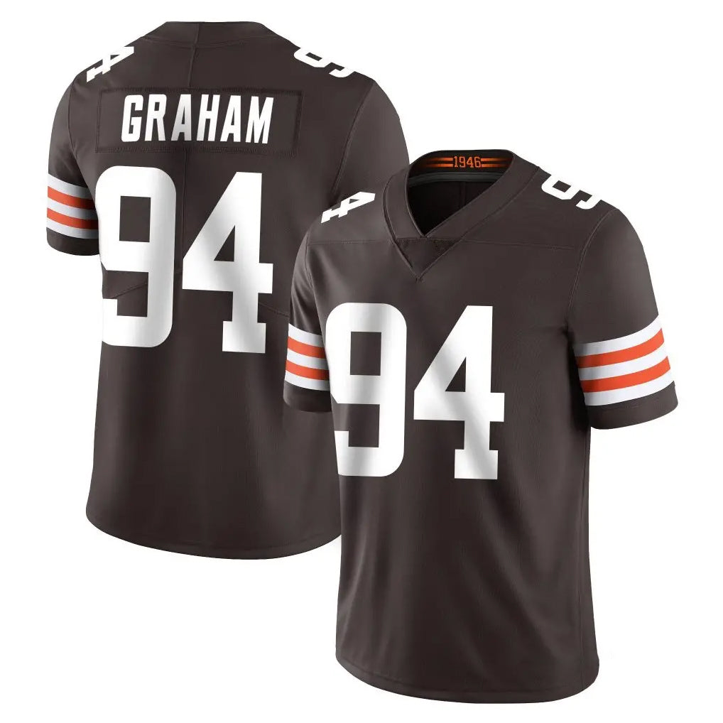 C.Browns #94 Mason Graham Player Brown Color Vapor Untouchable Limited Home Game Ddoa Stitched Jerseys