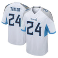T.Titans #24 Alontae Taylor Player White Home Game Ddoa Stitched Jerseys