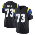 LA.Rams #73 Steve Avila Player Black Midnight Rivalries Collection Limited Home Game Ddoa Stitched Jerseys