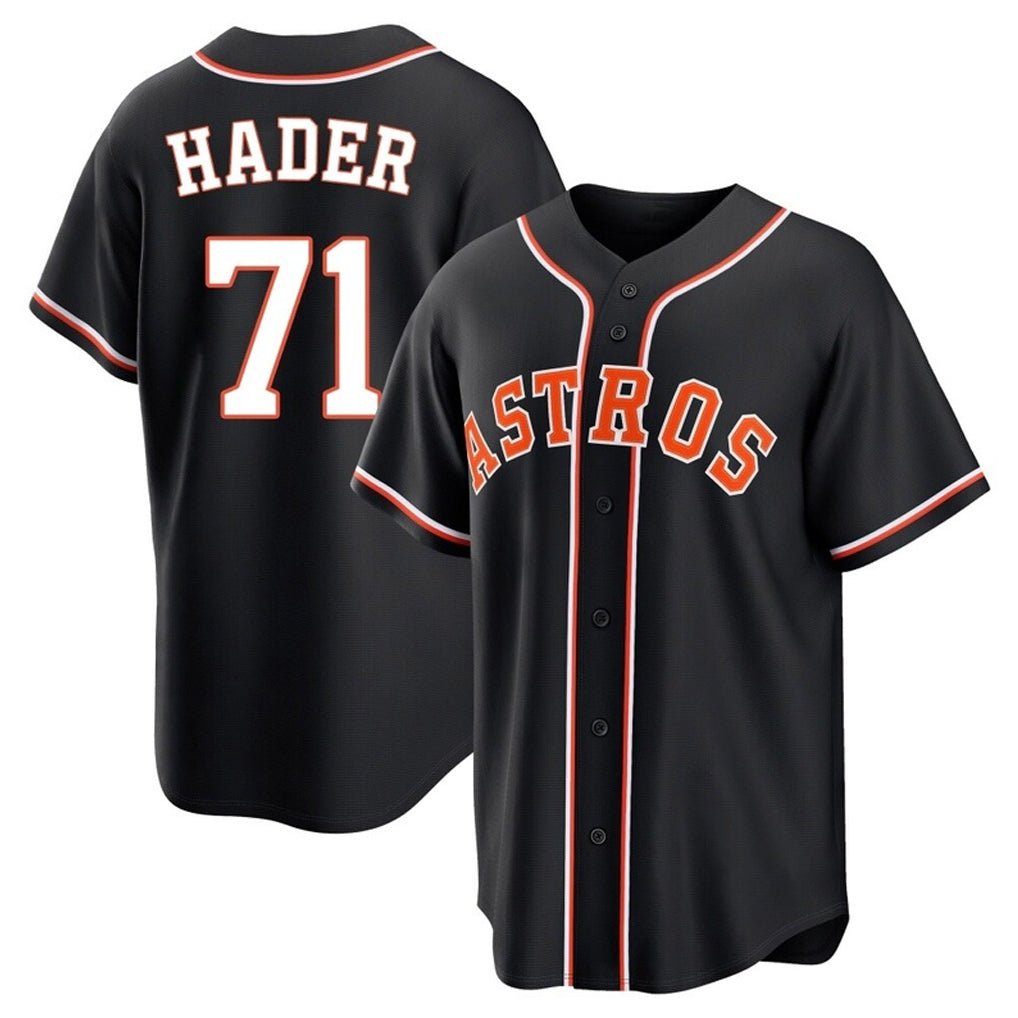 H.Astros #71 Josh Hader Player Black Fashion Out Home Game Ddoa Stitched Jerseys