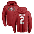 SF.49ers #2 Deommodore Lenoir Player Red LOGO Pullover Hoodies Home Game Ddoa Stitched Jerseys