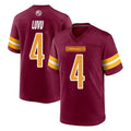 W.Commanders #4 Frankie Luvu Player Burgundy Home Game Ddoa Stitched Jerseys