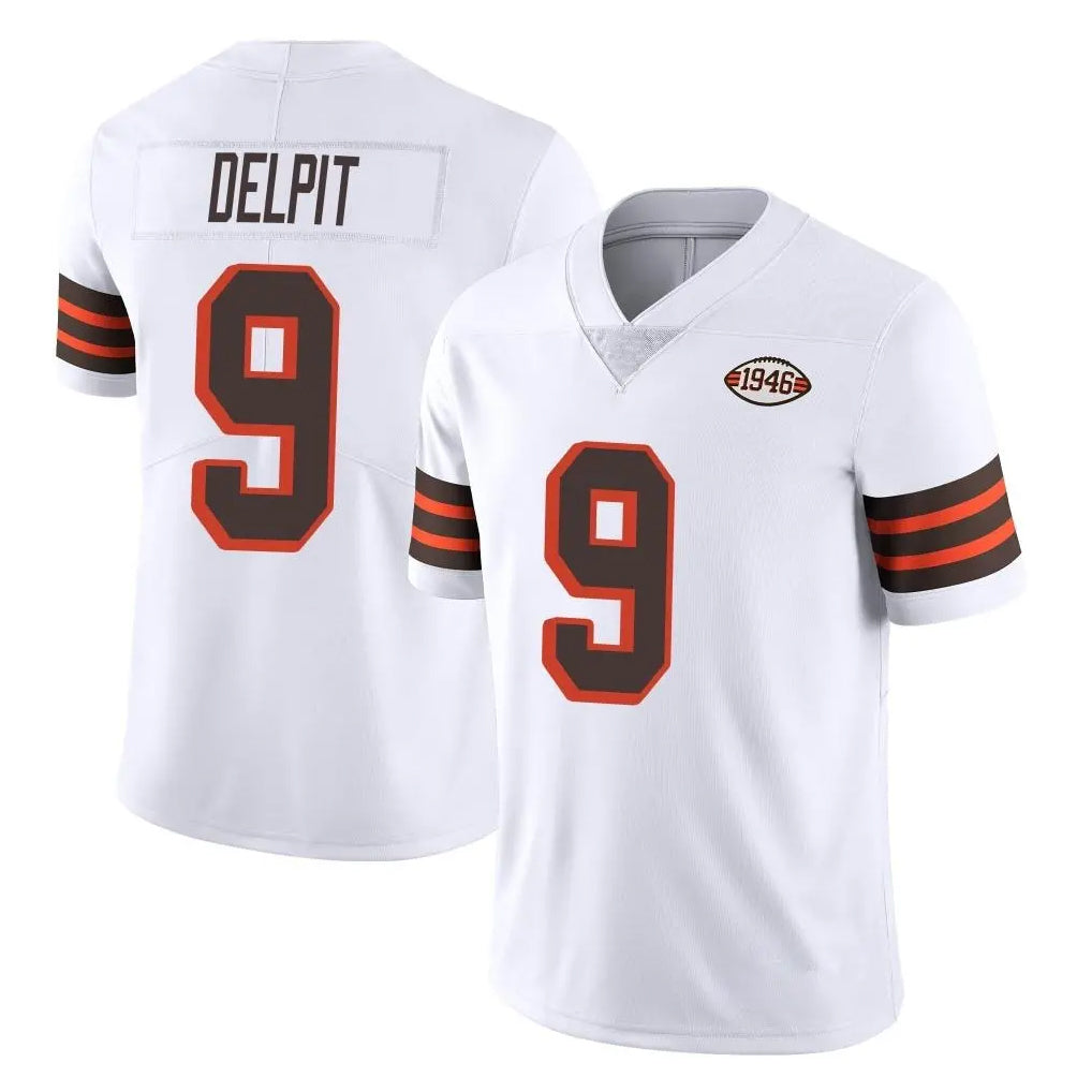 C.Browns #9 Grant Delpit Player White Limited  Vapor 1946 Collection Alternate Game Ddoa Stitched Jerseys