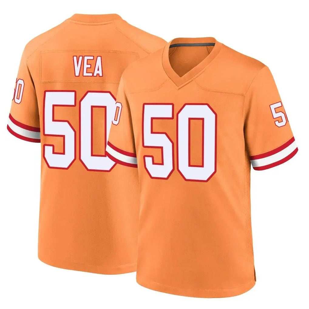 TB.Buccaneers #50 Vita Vea Player Orange Throwback Home Game Ddoa Stitched Jerseys