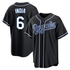 KC.Royals #6 Jonathan India Player Black Carbon Fashion Home Game Ddoa Stitched Jerseys