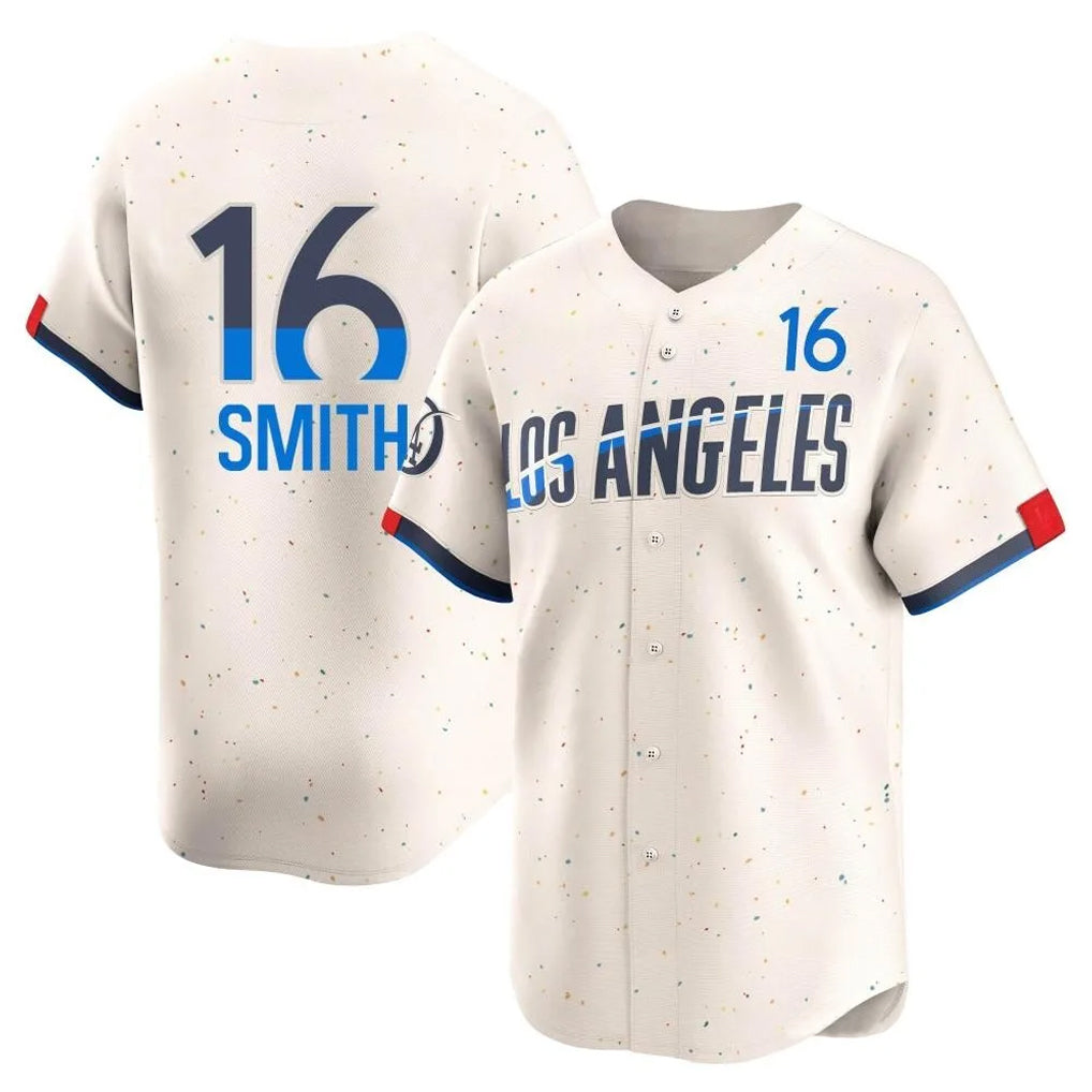 LA.Dodgers #16 Will Smith Player Cream City Connect Limited Home Ddoa Stitched Jerseys