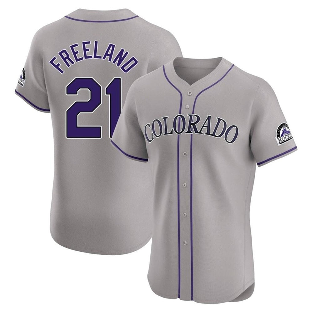 C.Rockies #21 Kyle Freeland Player Gray Limited Elite Home Ddoa Stitched Jerseys