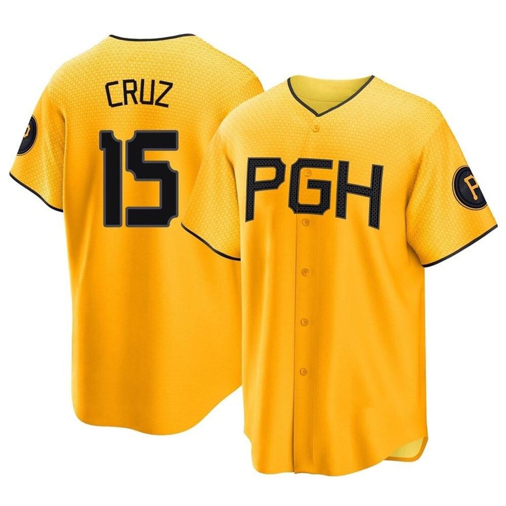 P.Pirates #15 Oneil Cruz Player Gold City Connect Home Game Ddoa Stitched Jerseys