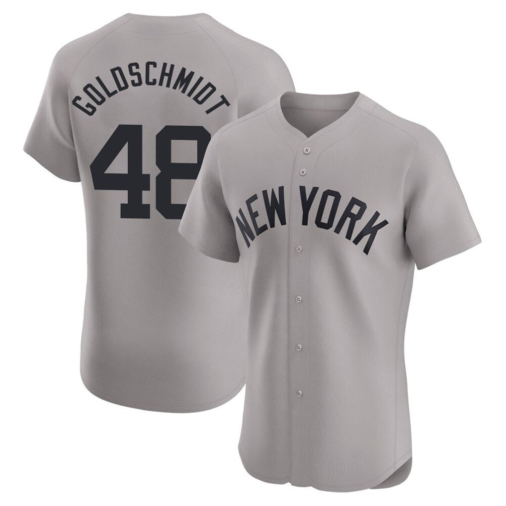 NY.Yankees #48 Paul Goldschmidt Player Gray Limited Elite Home Ddoa Stitched Jerseys