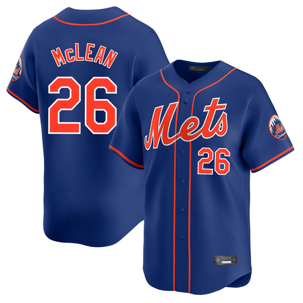 NY.Mets #26 Nolan McLean Player Royal Home Limited Ddoa Stitched Jerseys