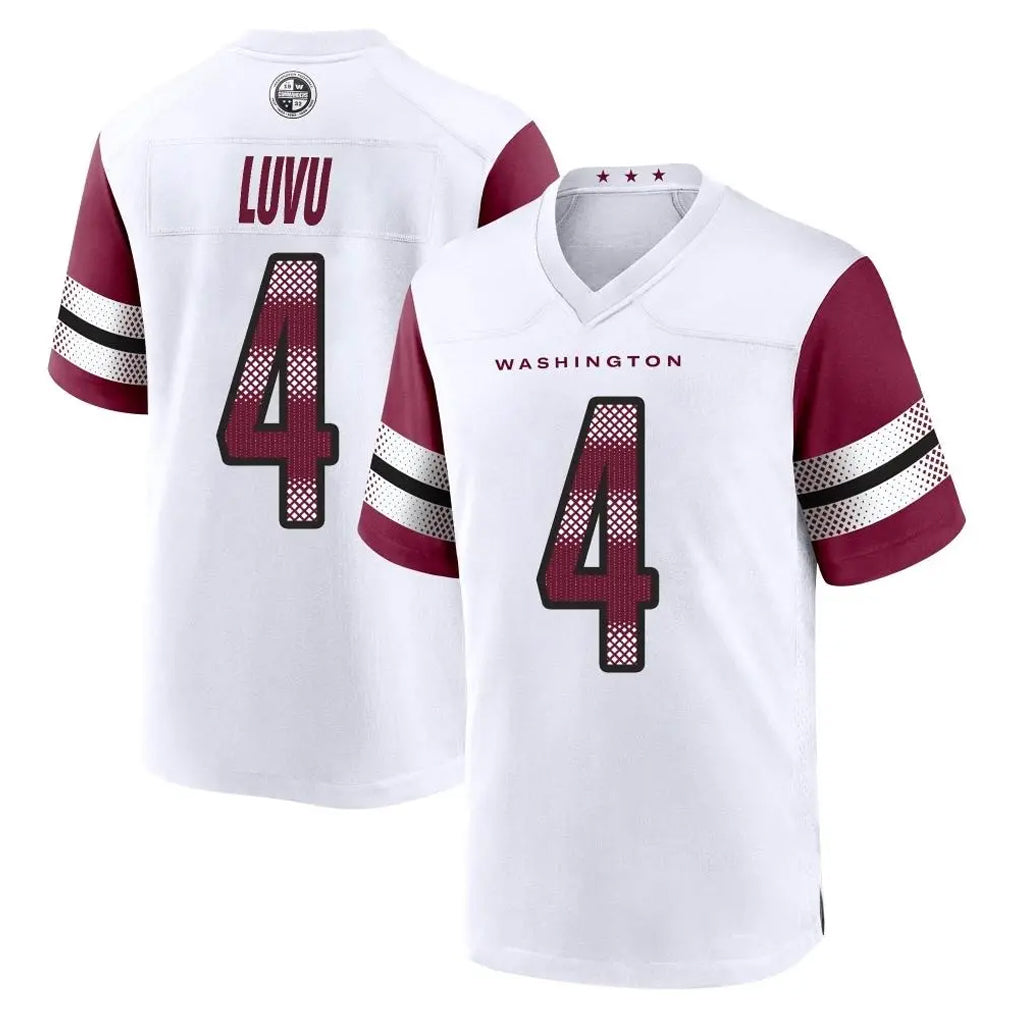 W.Commanders #4 Frankie Luvu Player White Game Home Ddoa Stitched Jerseys