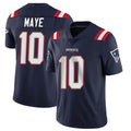 NE.Patriots #10 Drake Maye Player Navy Vapor Untouchable Home Game Ddoa Stitched Jerseys