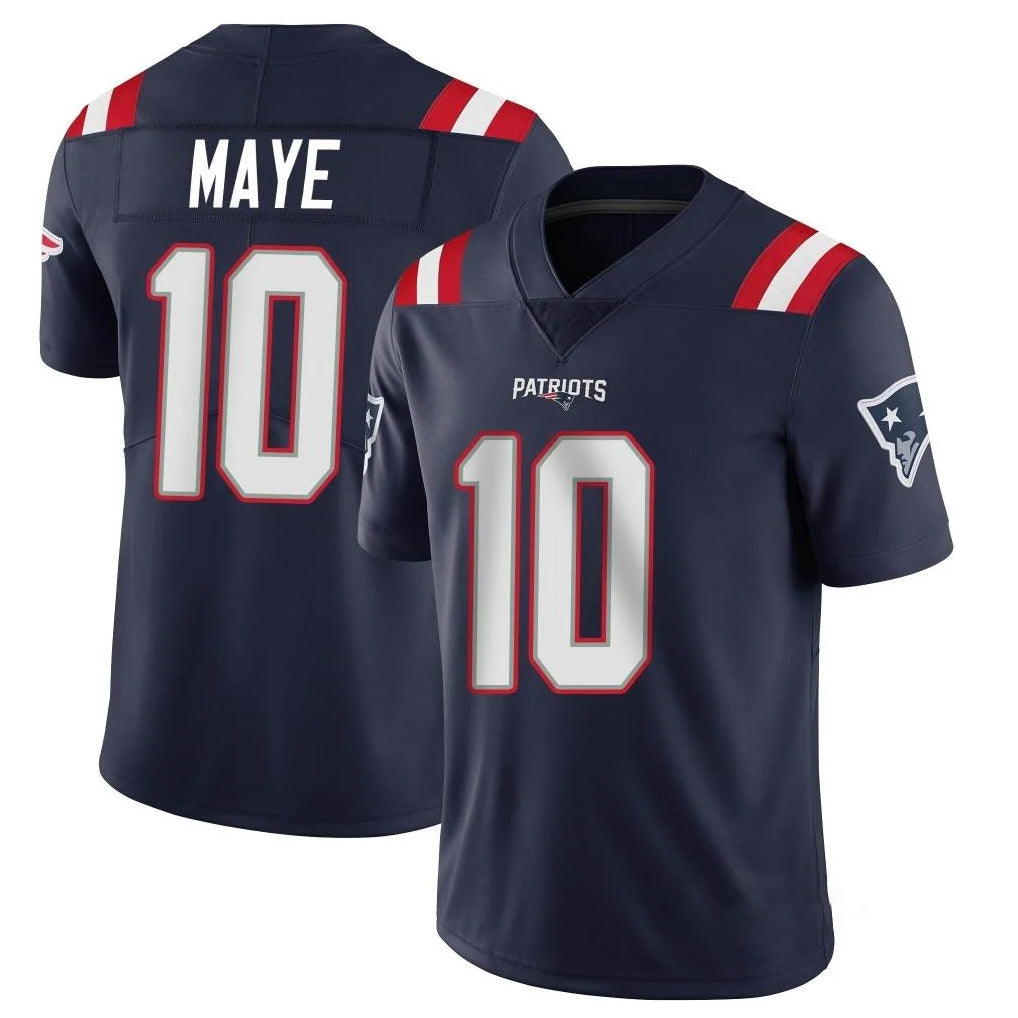 NE.Patriots #10 Drake Maye Player Navy Vapor Untouchable Home Game Ddoa Stitched Jerseys