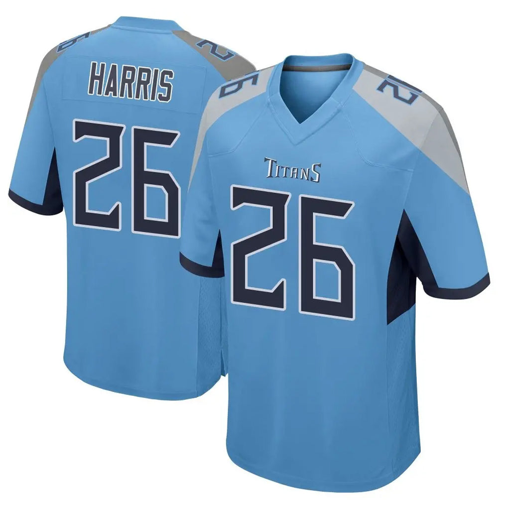 T.Titans #26 Marcus Harris Player Light Blue Home Game Ddoa Stitched Jerseys