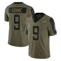 J.Jaguars #9 Logan Cooke Player Olive Salute To Service Limited Game Ddoa Stitched Jerseys