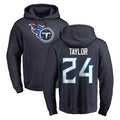 T.Titans #24 Alontae Taylor Player Navy Logo Pullover Hoodies Home Game Ddoa Stitched Jerseys