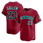 A.Diamondbacks #23 Zac Gallen Player Red Limited Home Game Ddoa Stitched Jerseys