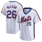 NY.Mets #26 Nolan McLean Player White Cooperstown Collection T-shirt Game Ddoa Stitched Jerseys