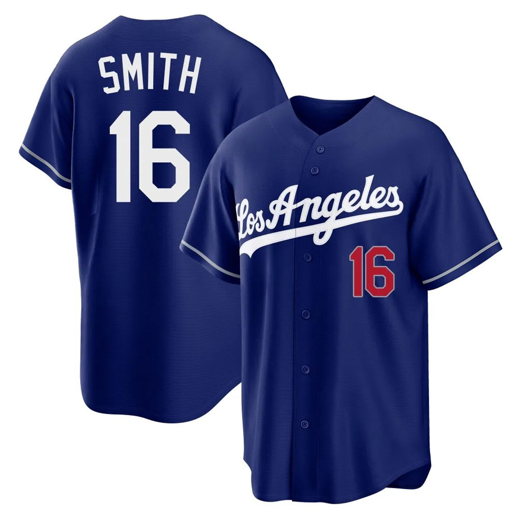 LA.Dodgers #16 Will Smith Player Royal Game Home Ddoa Stitched Jerseys