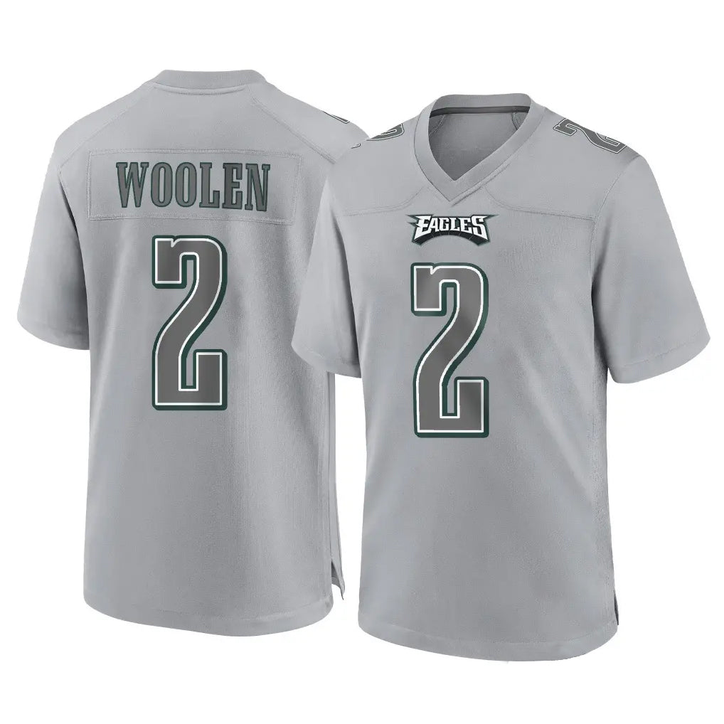 P.Eagles #2 Riq Woolen Player Gray Atmosphere Fashion Home Game Ddoa Stitched Jerseys