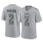 P.Eagles #2 Riq Woolen Player Gray Atmosphere Fashion Home Game Ddoa Stitched Jerseys