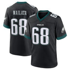P.Eagles #68 Jordan Mailata Player Black Game Home Ddoa Stitched Jerseys