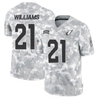 A.Cardinals #21 Garrett Williams Player Camo Salute to Service Limited Ddoa Stitched Jerseys