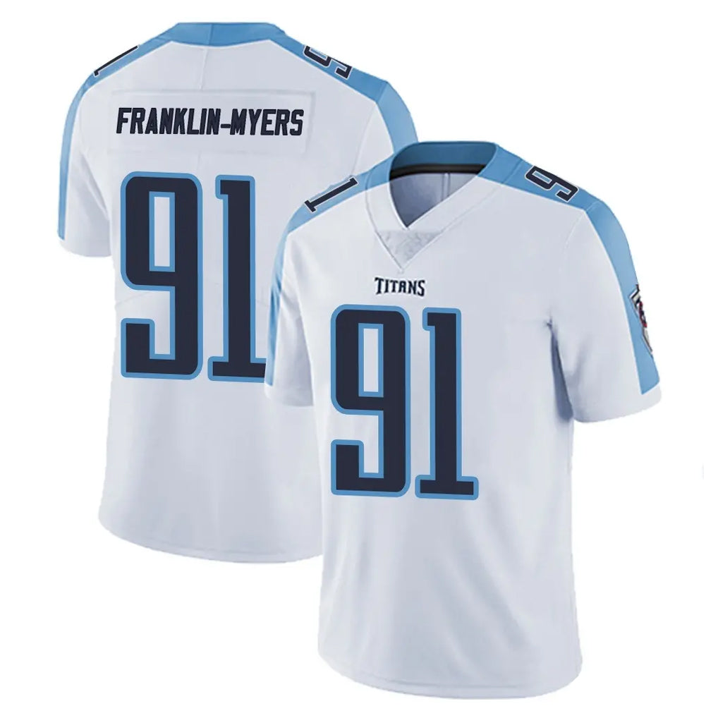 T.Titans #91 John Franklin-Myers Player White Limited Vapor Untouchable Home Game Ddoa Stitched Jerseys