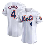 NY.Mets #4 Francisco Alvarez Player White Home Limited Elite Ddoa Stitched Jerseys