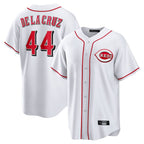 C.Reds #44 Elly De La Cruz Player White Game Home Ddoa Stitched Jerseys