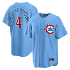 C.Cubs #4 Pete Crow-Armstrong Player Light Blue Home Game Ddoa Stitched Jerseys