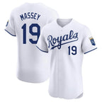 KC.Royals #19 Michael Massey Player White Alt Limited Elite Home Ddoa Stitched Jerseys