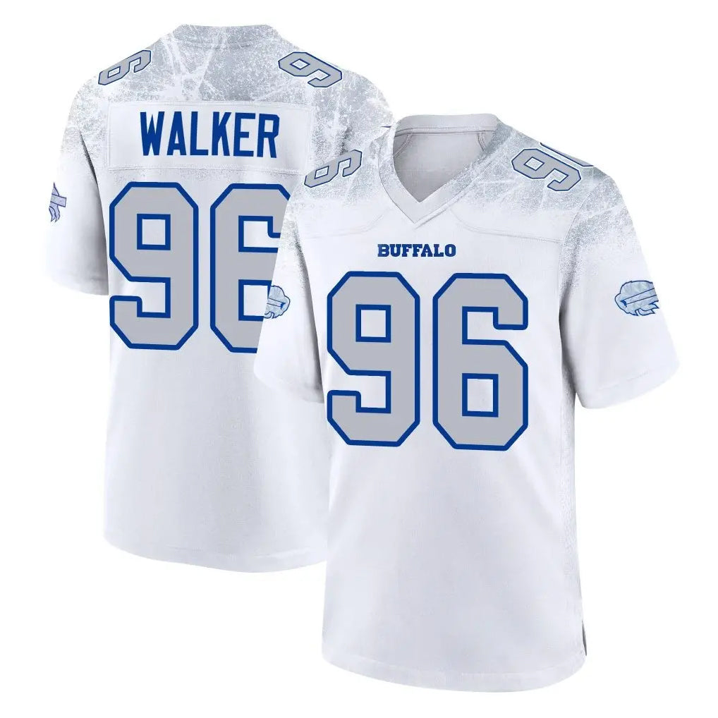 B.Bills #96 Deone Walker Player White Rivalries Collection Game Ddoa Stitched Jerseys