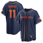 H.Astros #11 Cam Smith Player Navy City Connect Home Game Ddoa Stitched Jerseys