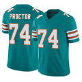 M.Dolphins #74 Kadyn Proctor Player Aqua Limited Alternate Vapor F.U.S.E. Home Game Ddoa Stitched Jerseys