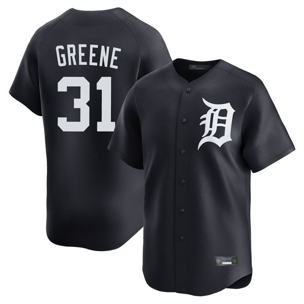 D.Tigers #31 Riley Greene Player Navy Home Limited Game Ddoa Stitched Jerseys