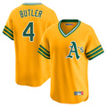 Athletics #4 Lawrence Butler Player Gold Cooperstown Collection T-shirt Game Ddoa Stitched Jerseys
